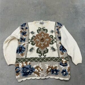 Cherry Stix Hand Knitted‎ Sweater Womens Medium